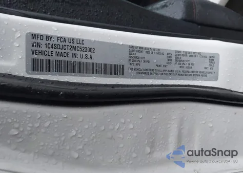 2021 Dodge Durango R/T Awd из США, поврежденный, VIN 1C4SDJCT2MC523002